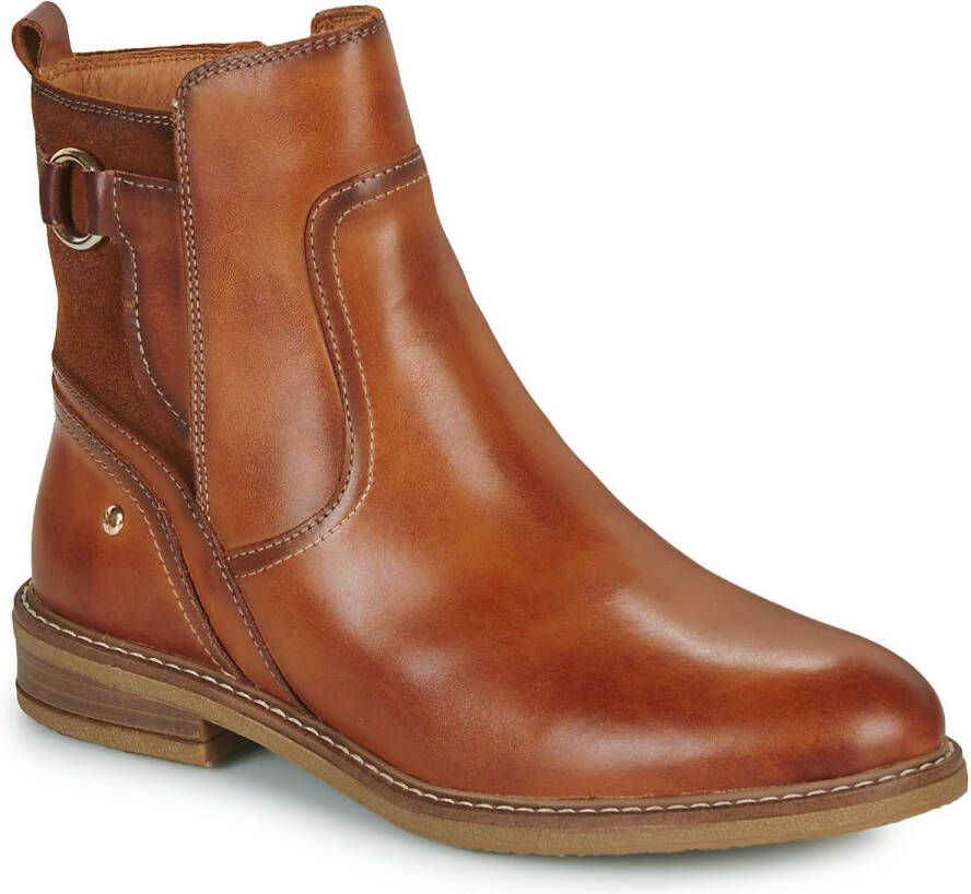 Pikolinos Dames Casual Camel Leren Enkellaarsjes Brown Dames - Foto 5