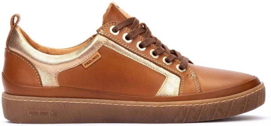 Pikolinos Bruine leren sneakers met rits en veters - Foto 2