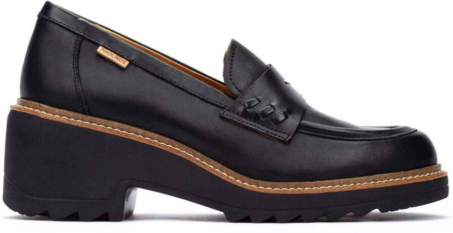 Pikolinos Zwarte Leren Damesschoenen Hakken - Foto 2