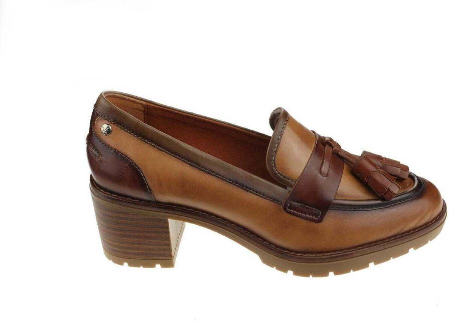 Pikolinos Authentieke dames loafers met hak Brown Dames