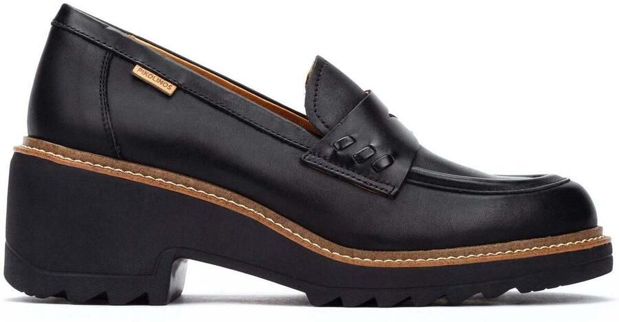 Pikolinos Zwarte Leren Damesschoenen Hakken