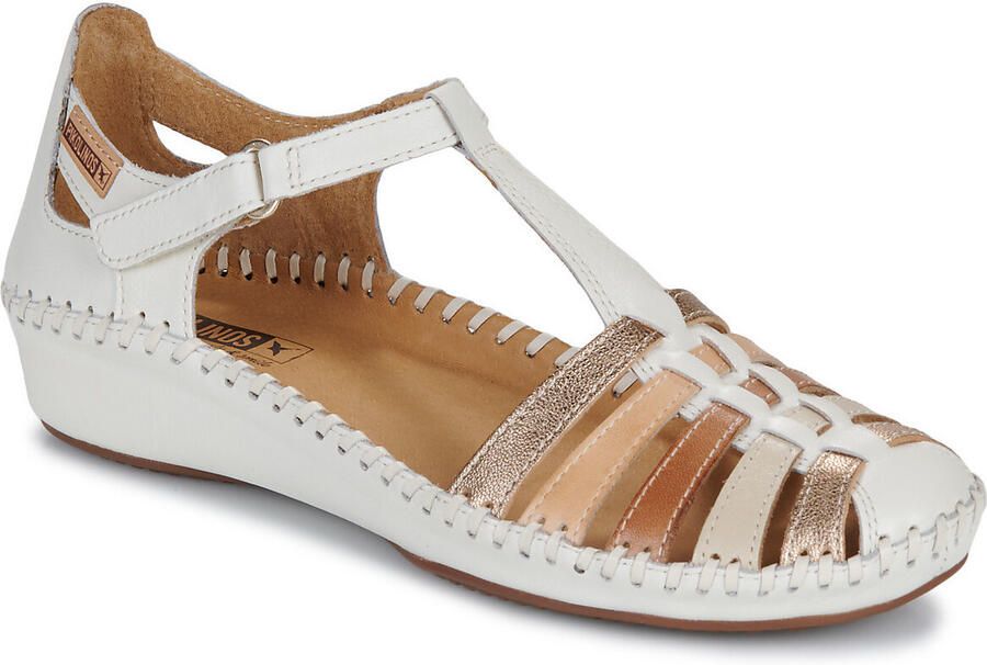 Pikolinos Vallarta Leren Sandaal White Dames - Foto 6