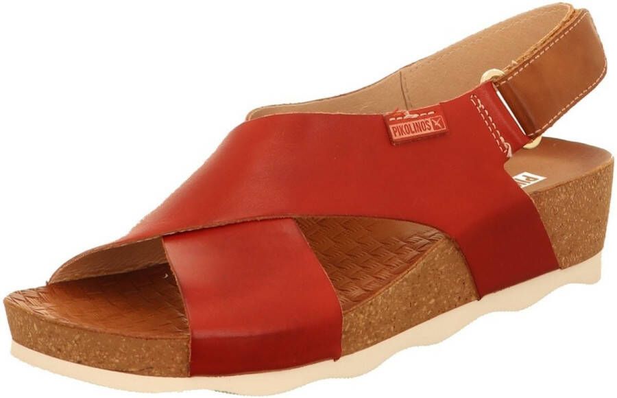 Pikolinos Sandalia Pala Cruzada Rood Dames