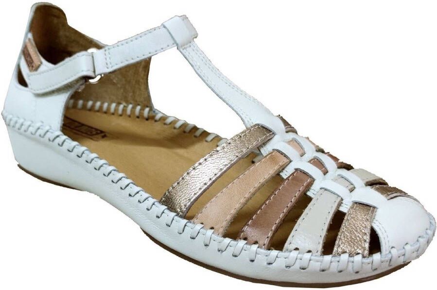 Pikolinos Vallarta Leren Sandaal White Dames - Foto 5