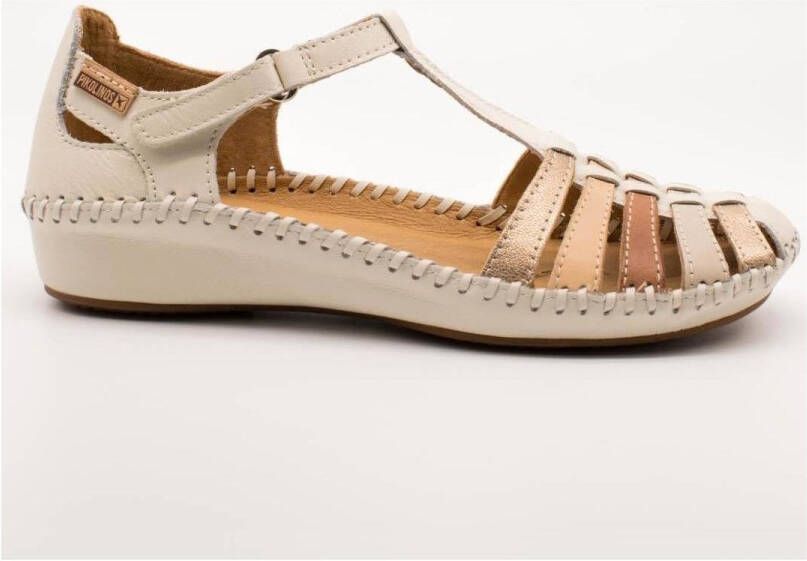 Pikolinos Vallarta Leren Sandaal White Dames - Foto 7
