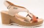 Pikolinos Comfortabele Arenales Sleehak Sandalen Beige Dames - Thumbnail 8