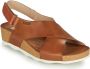 Pikolinos Romantische Mahon Sleehak Sandalen Brown Dames - Thumbnail 3