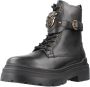 Pinko Leren enkellaarzen met logoriem Black Dames - Thumbnail 2