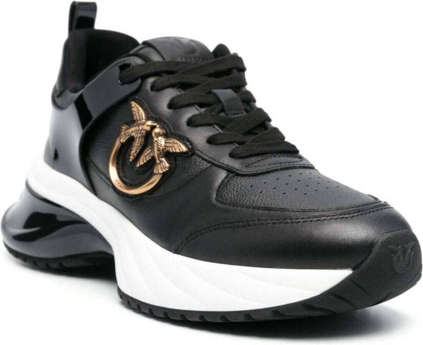 Pinko Ariel Sneakers Zwarte Rubberen Zool Black Dames - Foto 5