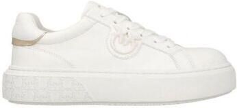 Pinko Low-Top Sneakers Yoko Leather Sneakers With Logo in wit - Foto 6