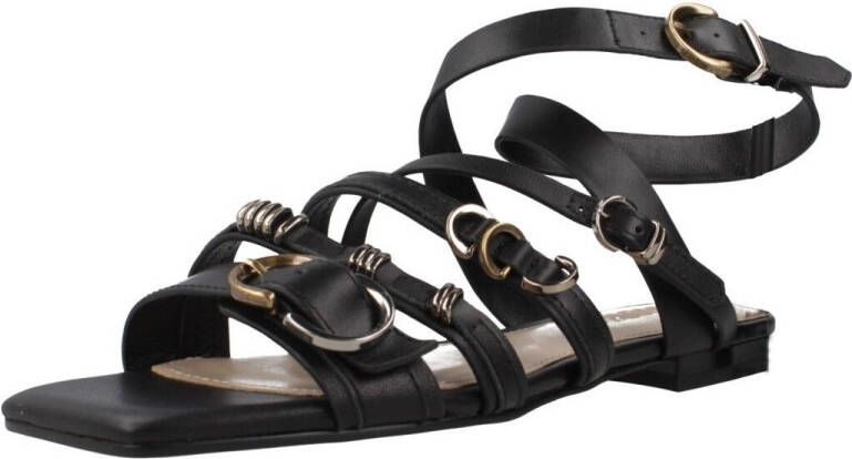 Pinko Slippers & Mules Leather sandals 'Marli' in zwart - Foto 5