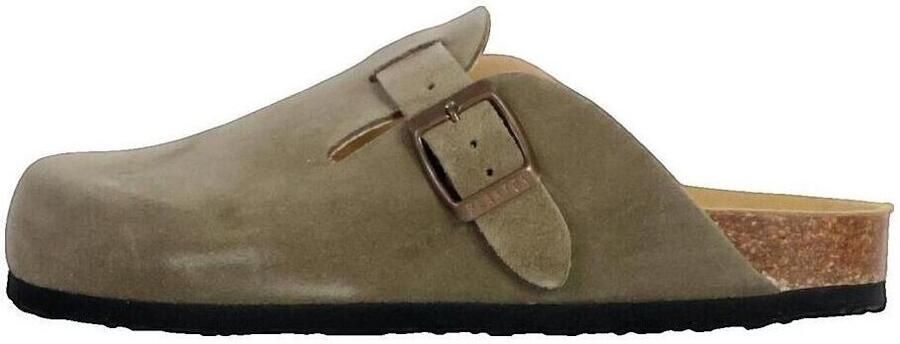 Plakton Slippers Mules Blogg cuir kaki - Foto 2