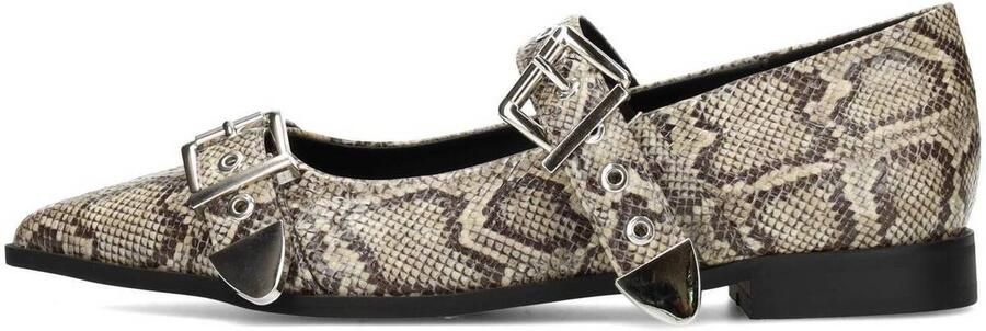 POSH by Poelman Gulia loafers met slangenprint grijs - Foto 4