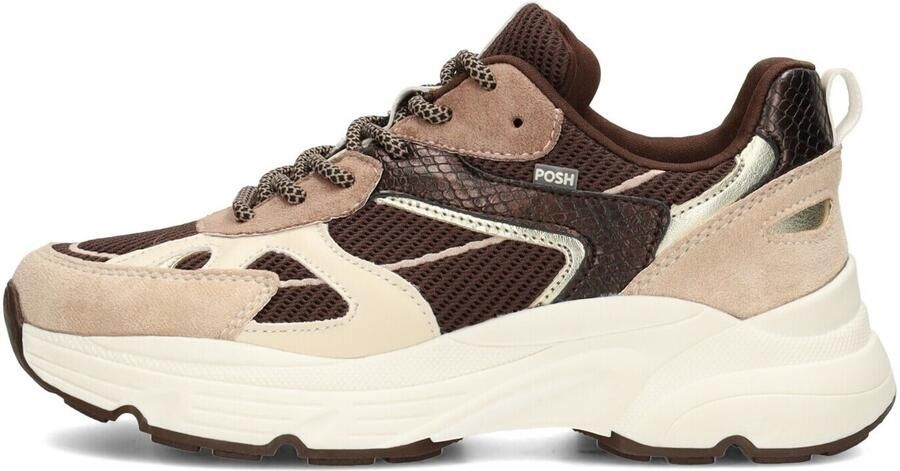 POSH by Poelman Sneakers Ayoki 36 Beige Bruin
