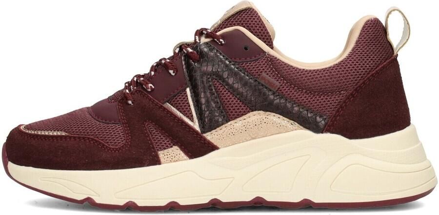 POSH by Poelman Carocel imitatieleren sneakers aubergine - Foto 5
