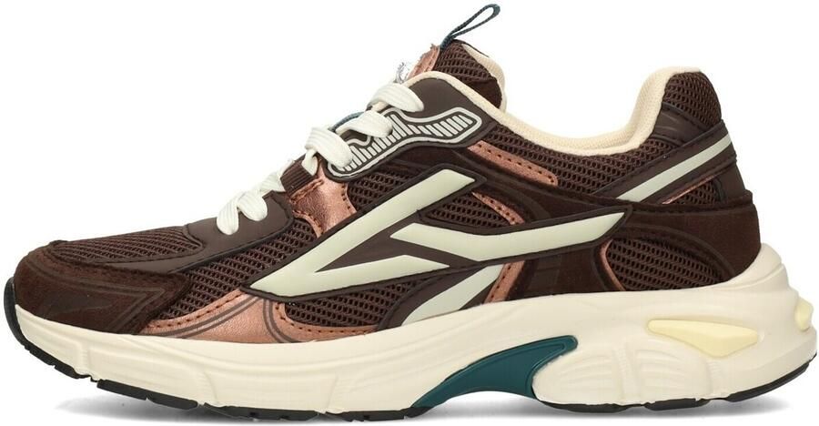 POSH by Poelman GINNY Dames Sneakers Donker bruin - Foto 4
