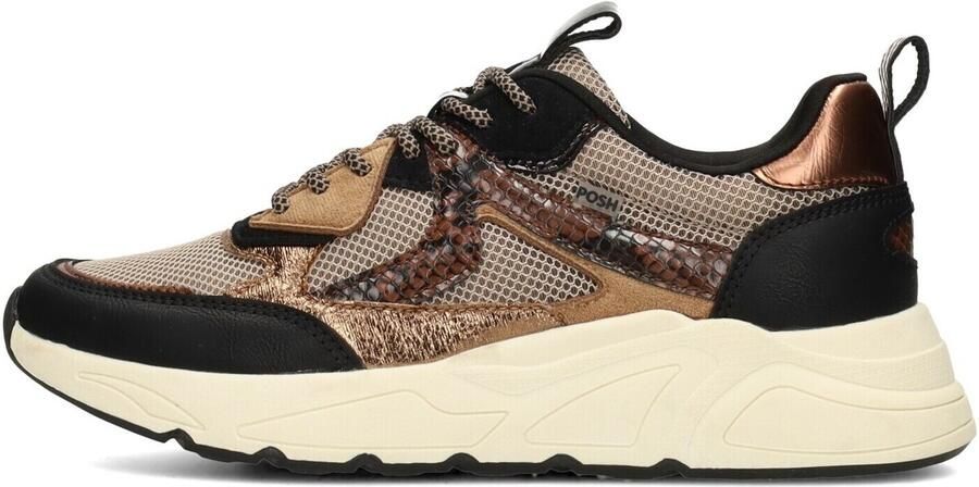 POSH by Poelman Sneakers Kiki 09 Zwart Grijs Bruin Beige - Foto 3