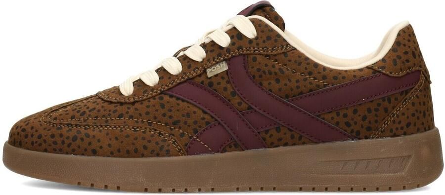POSH by Poelman MEGAN Dames Sneakers Beige met dierenprint - Foto 5