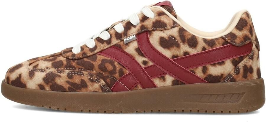 POSH by Poelman Sneakers Megan 39 Beige Bruin Bordeaux Rood - Foto 6