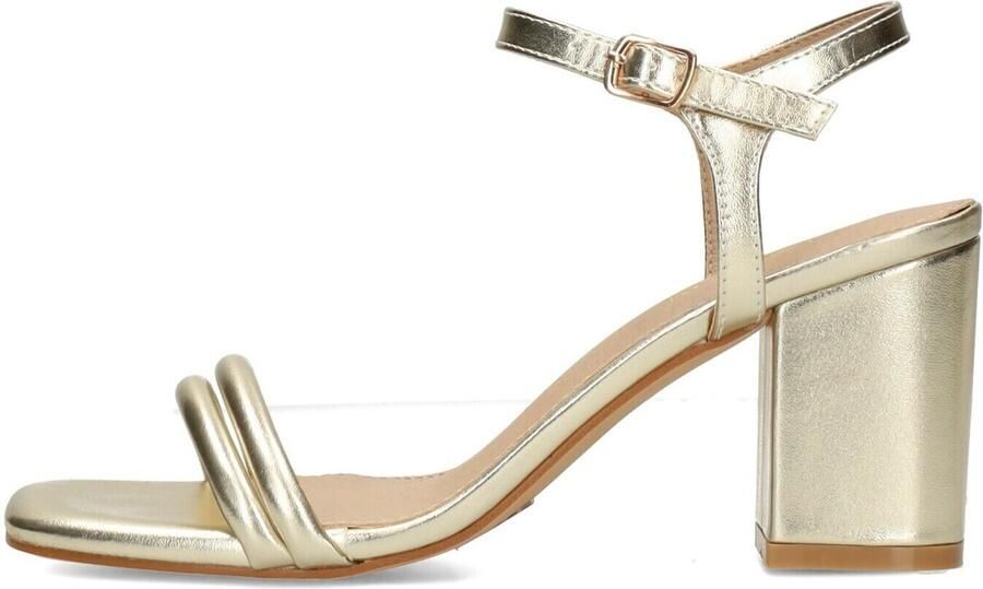 POSH by Poelman Emily imitatieleren sandalettes met blokhak goud - Foto 4