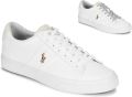 Ralph Lauren Sneakers van een mix van textiel en leer met logostitching - Wit