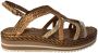Pons Quintana Handgeweven Metallic Koperen Sandaal Brown Dames - Thumbnail 2
