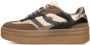 POSH by Poelman BODIE Dames Sneakers Beige Met Zwart - Thumbnail 2