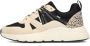 POSH by Poelman CAROCEL Dames Sneakers Zwart Met Beige Combinatie - Thumbnail 3