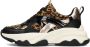 POSH by Poelman GIGI Dames Sneakers Bruin Met Dierenprint - Thumbnail 3