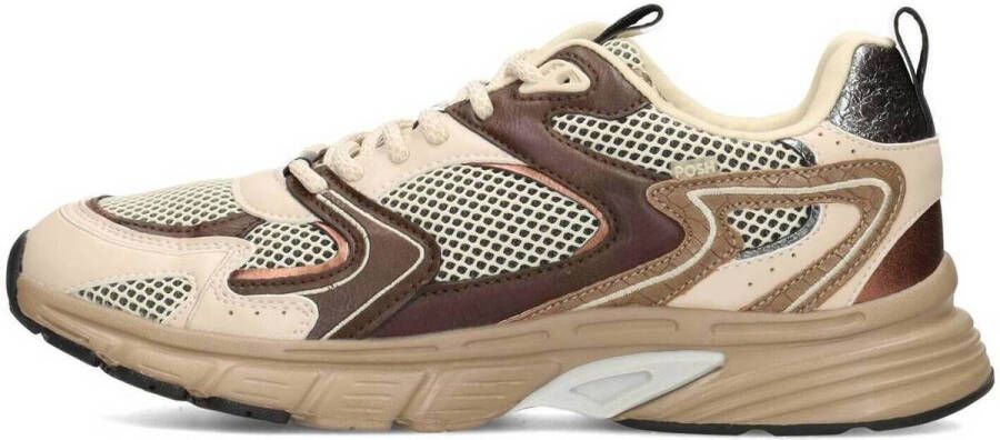 POSH by Poelman LOLA Dames Sneakers Bordeaux Met Bruine Combinatie - Foto 4