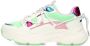 POSH by Poelman KAE Dames Sneakers Wit Met Groene Combinatie - Thumbnail 3