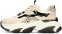POSH by Poelman POLLY Dames Sneakers Beige Met Zwart Combinatie - Thumbnail 3