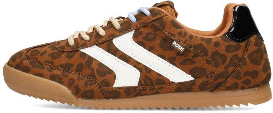 POSH by Poelman SKYE Dames Sneakers Bruin Met Dierenprint - Foto 2