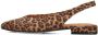 POSH by Poelman Anna slingback loafers met panterprint cognac donkerbruin - Thumbnail 2
