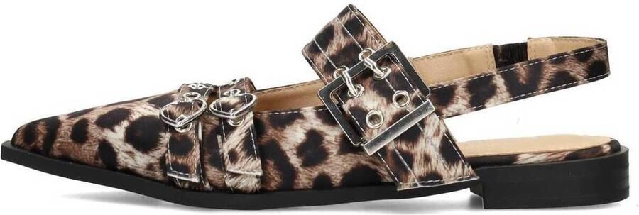 POSH by Poelman AVA Dames Slingbacks Bruin met dierenprint - Foto 2