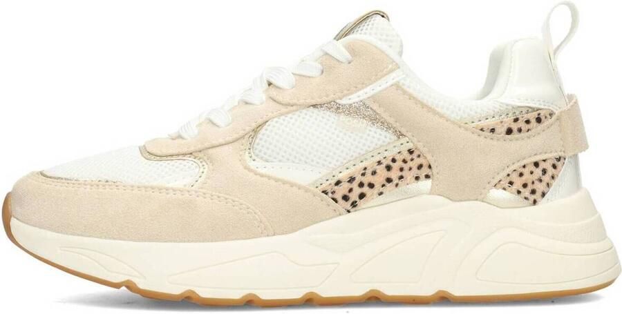POSH by Poelman CARO Dames Sneakers Wit met beige combinatie - Foto 3