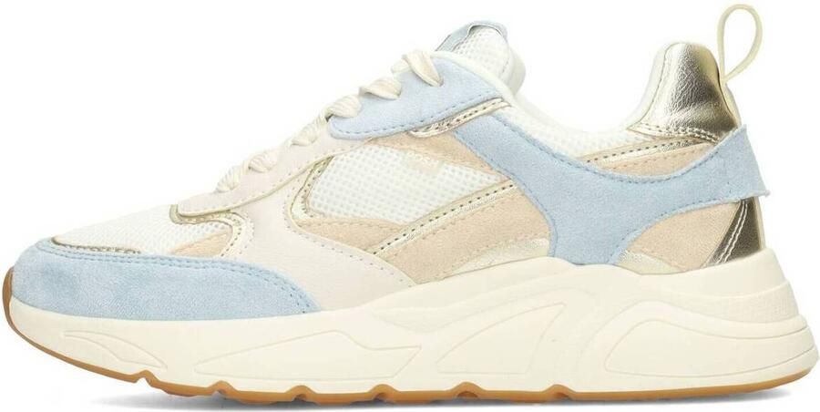 POSH by Poelman CAROCEL Dames Sneakers Wit met blauwe combinatie - Foto 2