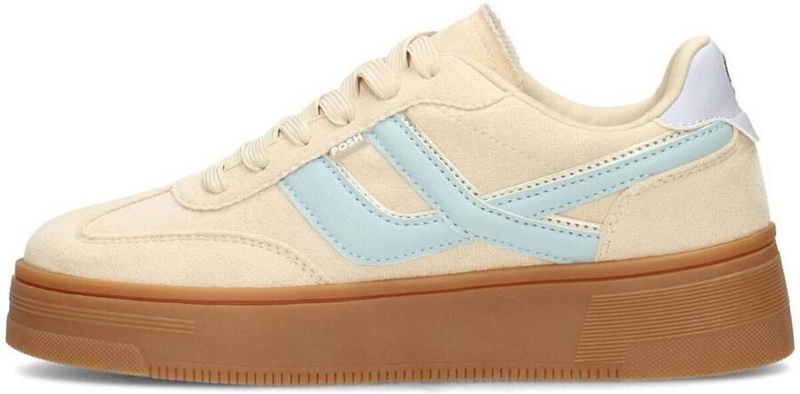 POSH by Poelman GEORGIA Dames Sneakers Beige met mint combinatie - Foto 2