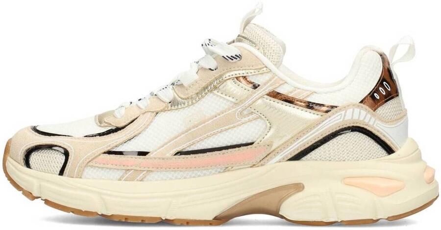 POSH by Poelman HARPER Dames Sneakers Wit met gouden combinatie - Foto 2