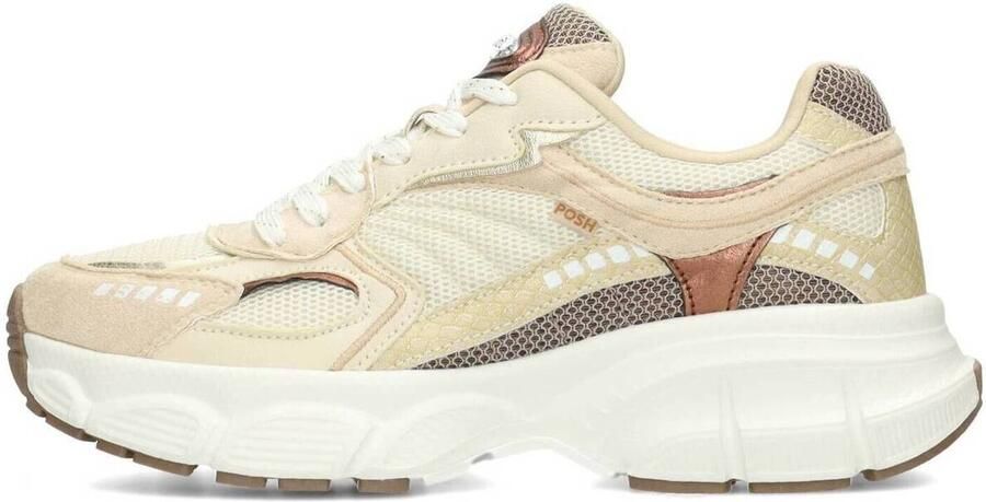 POSH by Poelman LISE Dames Sneakers Beige met combinatie - Foto 3