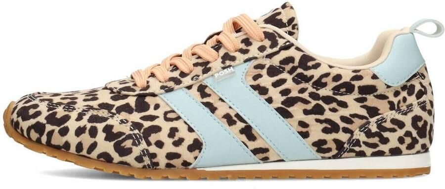 POSH by Poelman MAXINE Dames Sneakers Beige met dierenprint - Foto 2