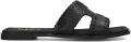 Poelman Platte sandalen HOLLY Dames Slippers - Zwart