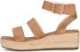 POELMAN Slingback sandalen cappuccino Beige Textiel Sandalen met hak Dames - Thumbnail 2