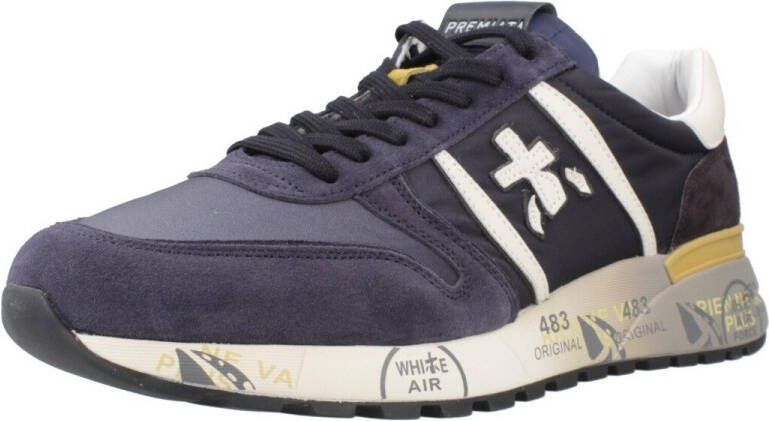 Premiata Blauwe Lage Top Sneakers Stijlvol Comfort - Foto 12