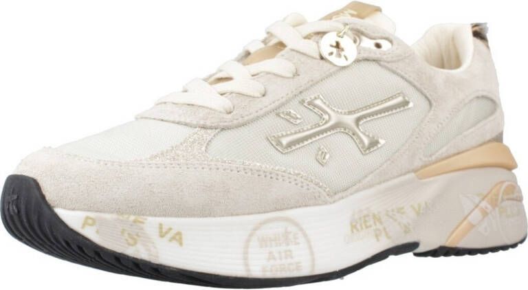 PREMIATA Lage Sneakers Dames Moerun-d Maat: 37 Materiaal: Suède Kleur: Beige - Foto 14