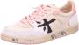 Premiata Gedurfde Leren en Suède Sneakers Beige Dames - Thumbnail 3