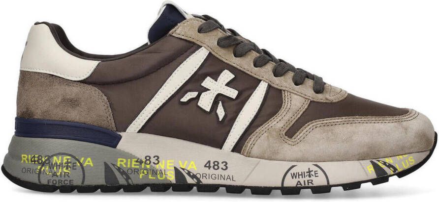 Premiata Lander Sneakers Suède Heren Beige - Foto 5