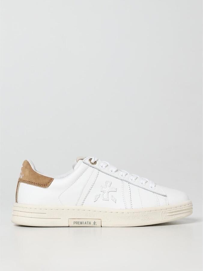 Premiata Witte Beige Leren Sneakers White - Foto 2
