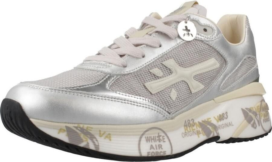 PREMIATA Lage Sneakers Dames Moerund Maat: 38 Materiaal: Leer Kleur: Zilver - Foto 2