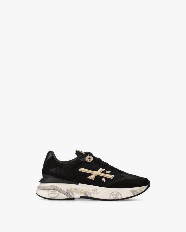 PREMIATA Lage Sneakers Dames Moerun-d Suède Zwart - Foto 13